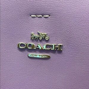 Coach Lavender Leather Tote